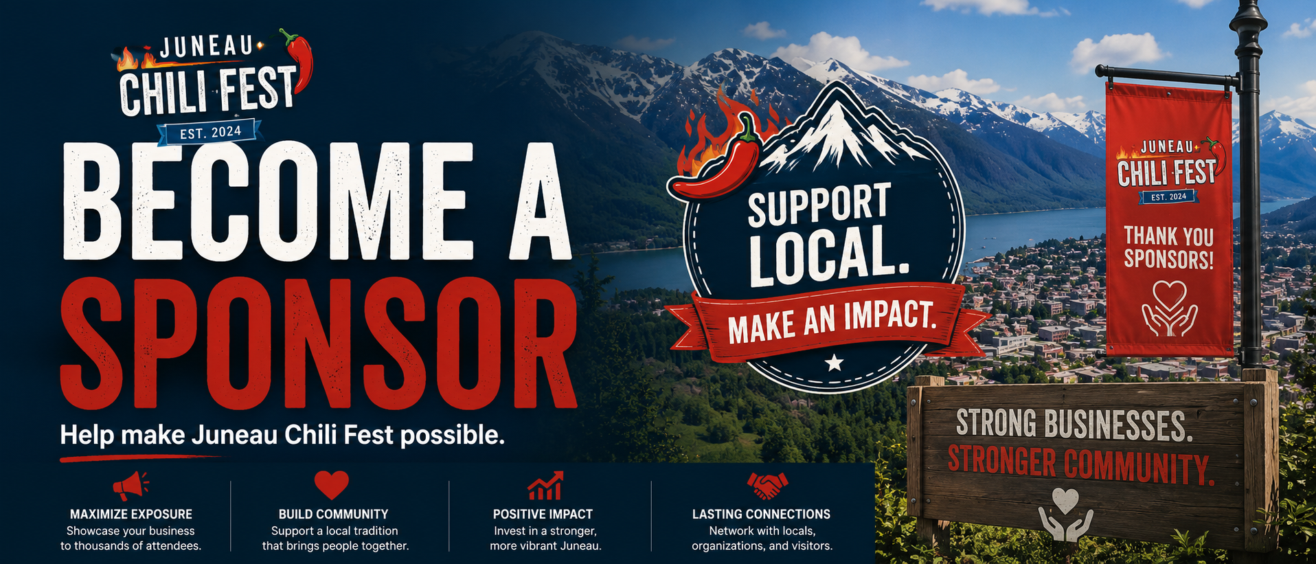 Juneau Chili Fest sponsor campaign artwork